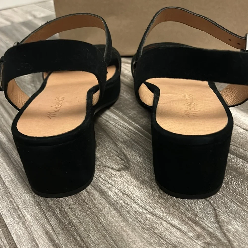 Madewell Lina Platform Sandals - True Black Suede - Picture 5 of 15